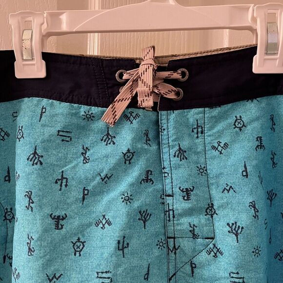 Patagonia Classic Wayfarers 21 in Boardshorts Swim Hieroglyphics Mens Size 38 - Picture 5 of 12